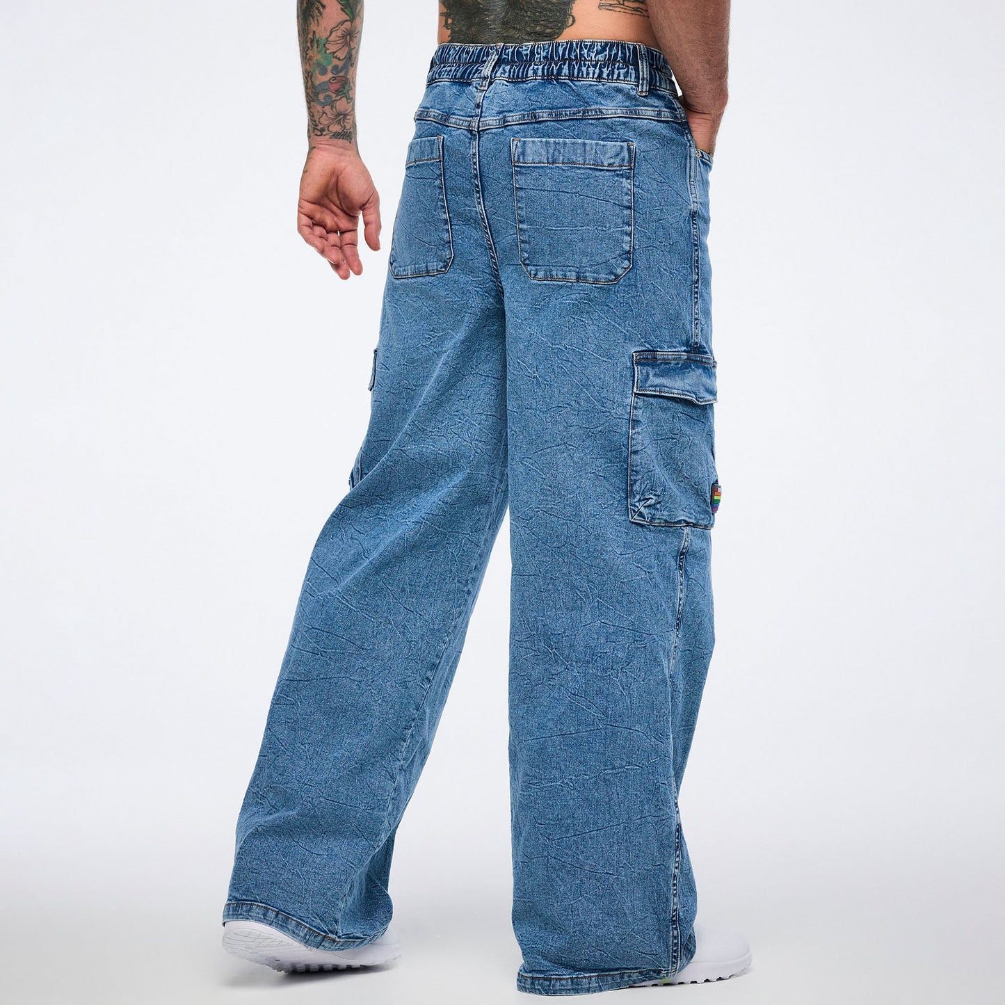 Pride Baggy Denim Cargo Pants Z1B000784