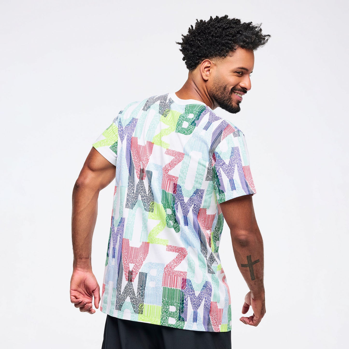 Latin Movement Unisex Crew Neck Tee - White/Blue Z3T000373