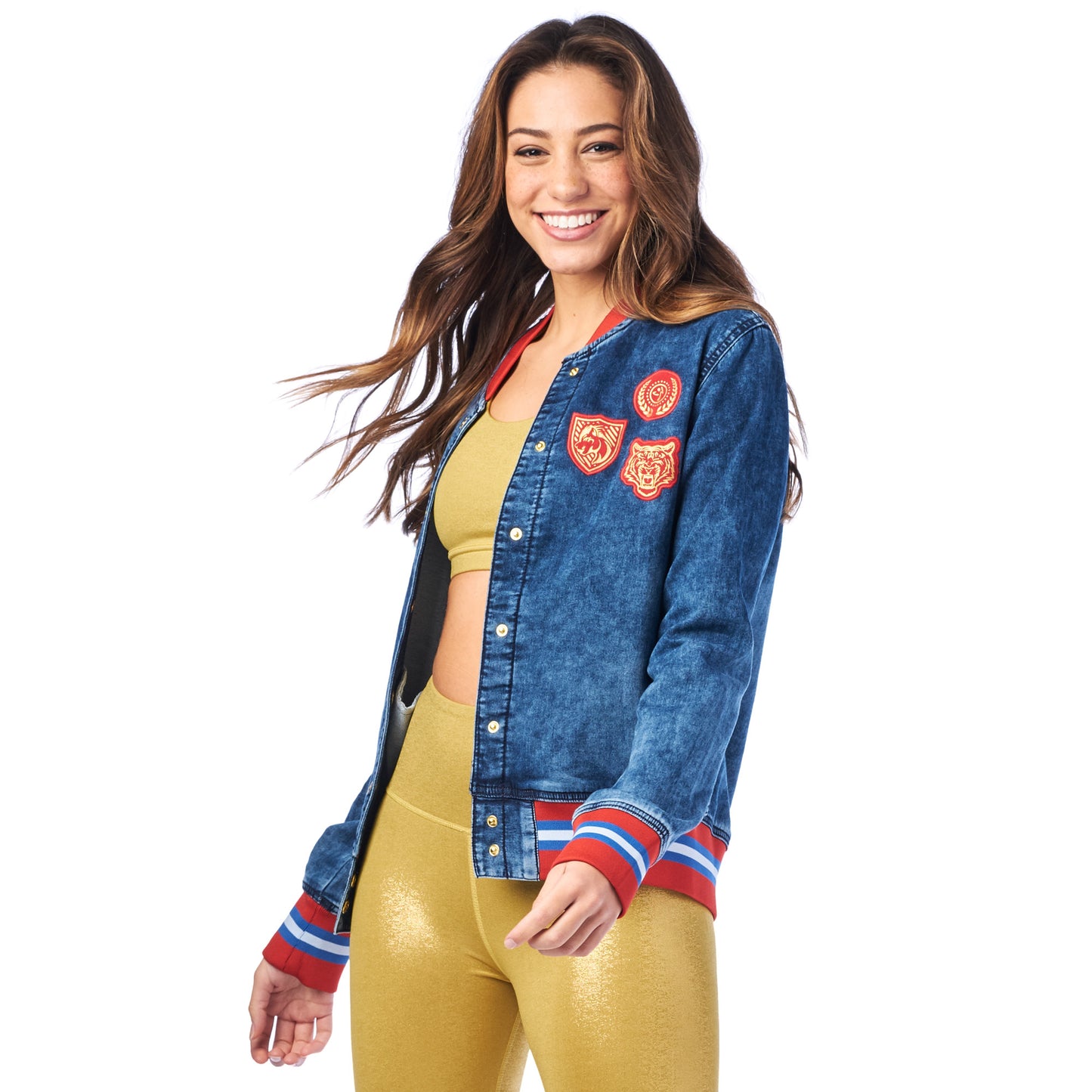 Zumba Spirit Denim Bomber Jacket