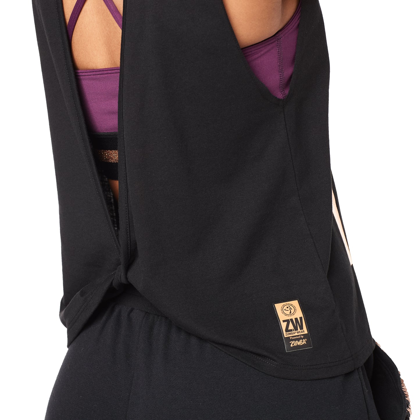 All That Glitters Is Zumba Open Back Tank