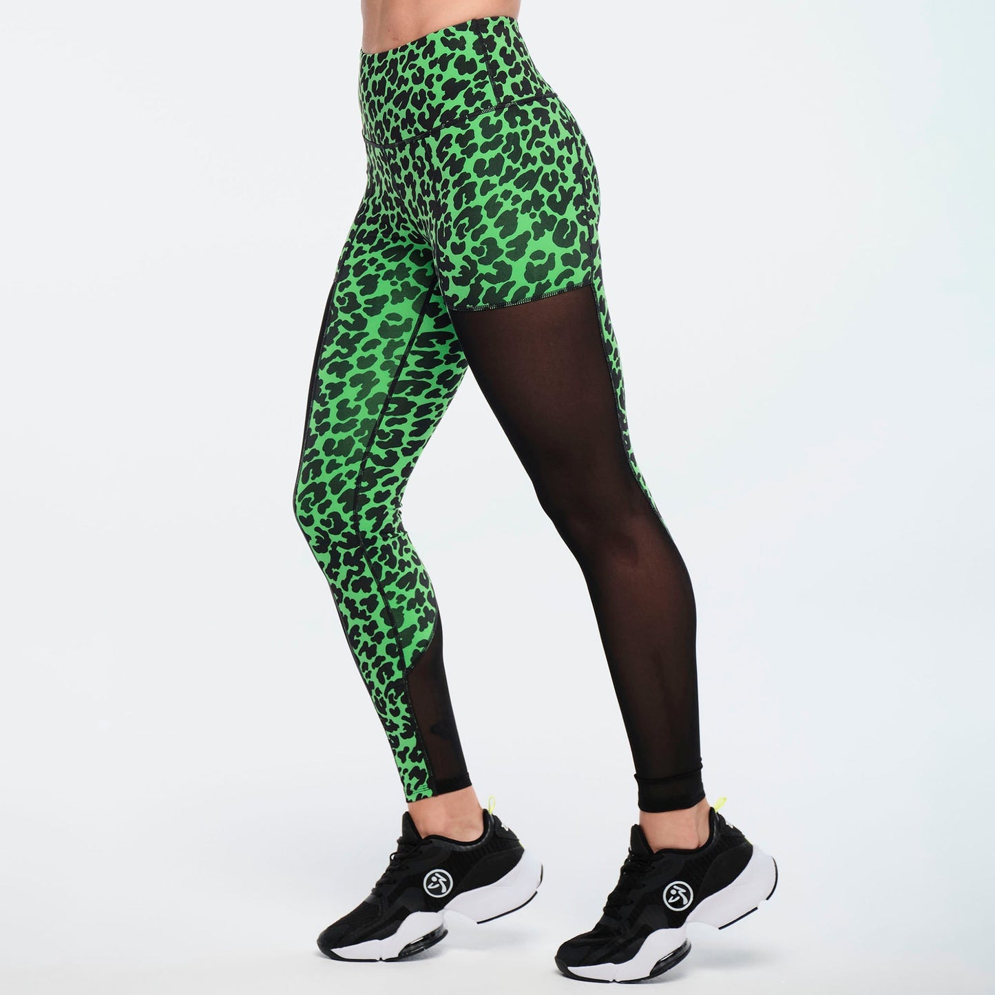 Funscape High Waisted Mesh Ankle Leggings