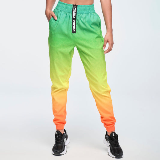 Funscape High Waisted Zip Front Track Pants