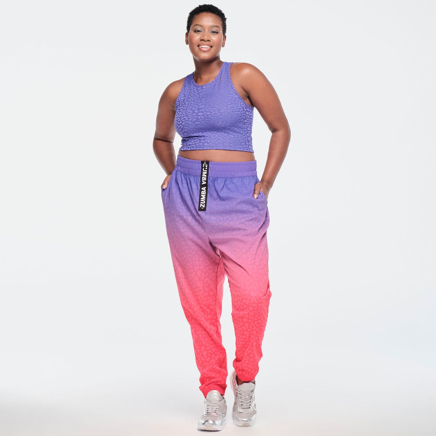 Funscape High Waisted Zip Front Track Pants