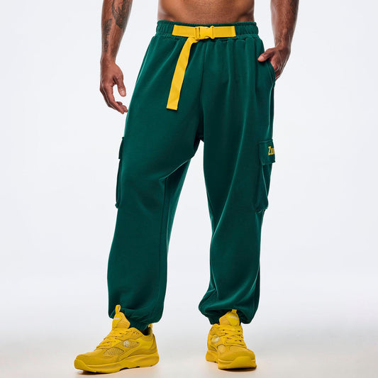 Apres Zumba Knit Slouch Cargo Pants With Belt