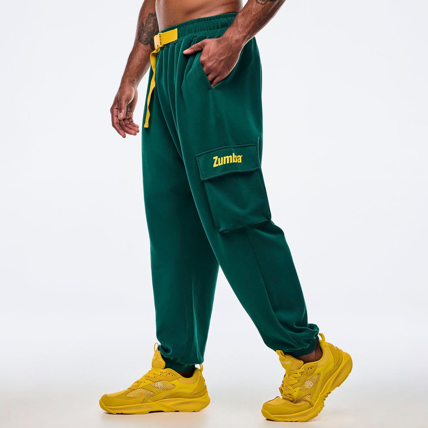 Apres Zumba Knit Slouch Cargo Pants With Belt