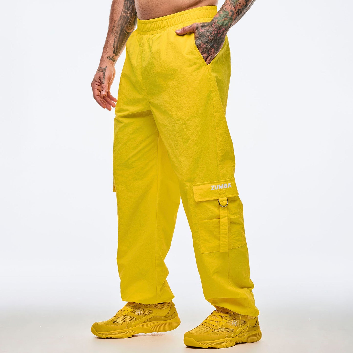 Apres Zumba High Rise Cargo Pants With Tassels