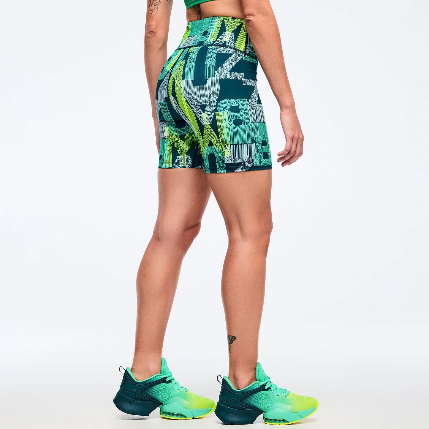 Latin Movement High Waisted Biker Shorts Z1B000729