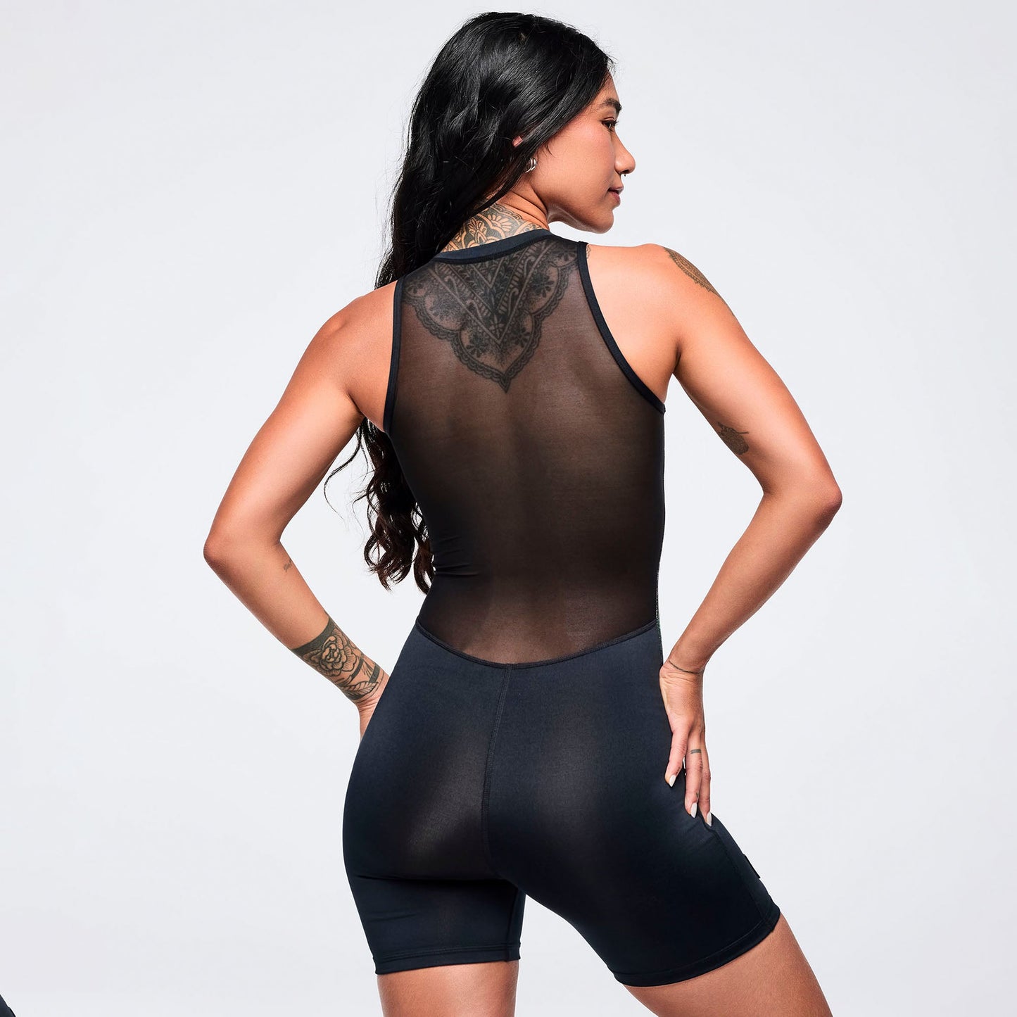 Latin Movement Magic Bodysuit With Mesh Back Z1B000747