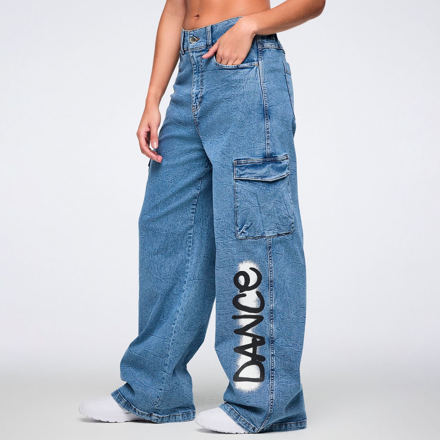 Pride Baggy Denim Cargo Pants Z1B000784