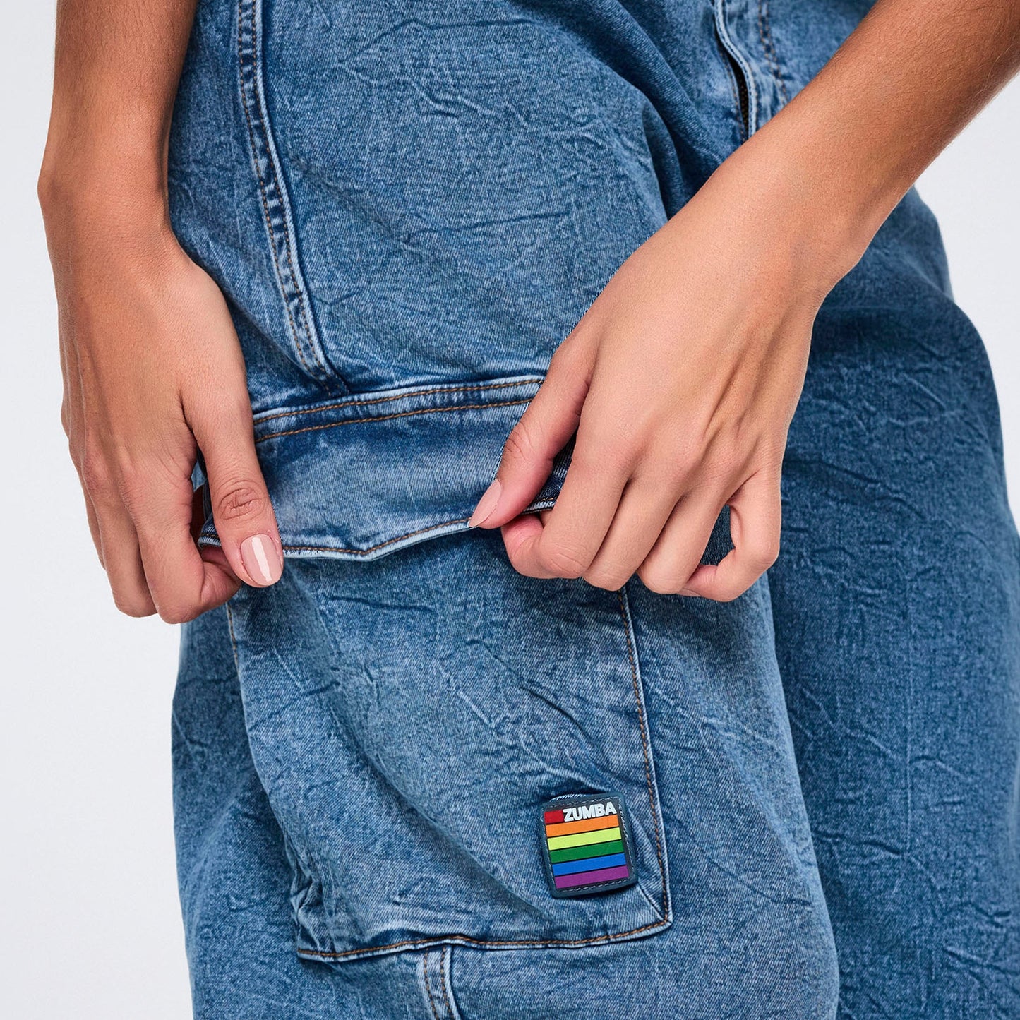 Pride Baggy Denim Cargo Pants Z1B000784