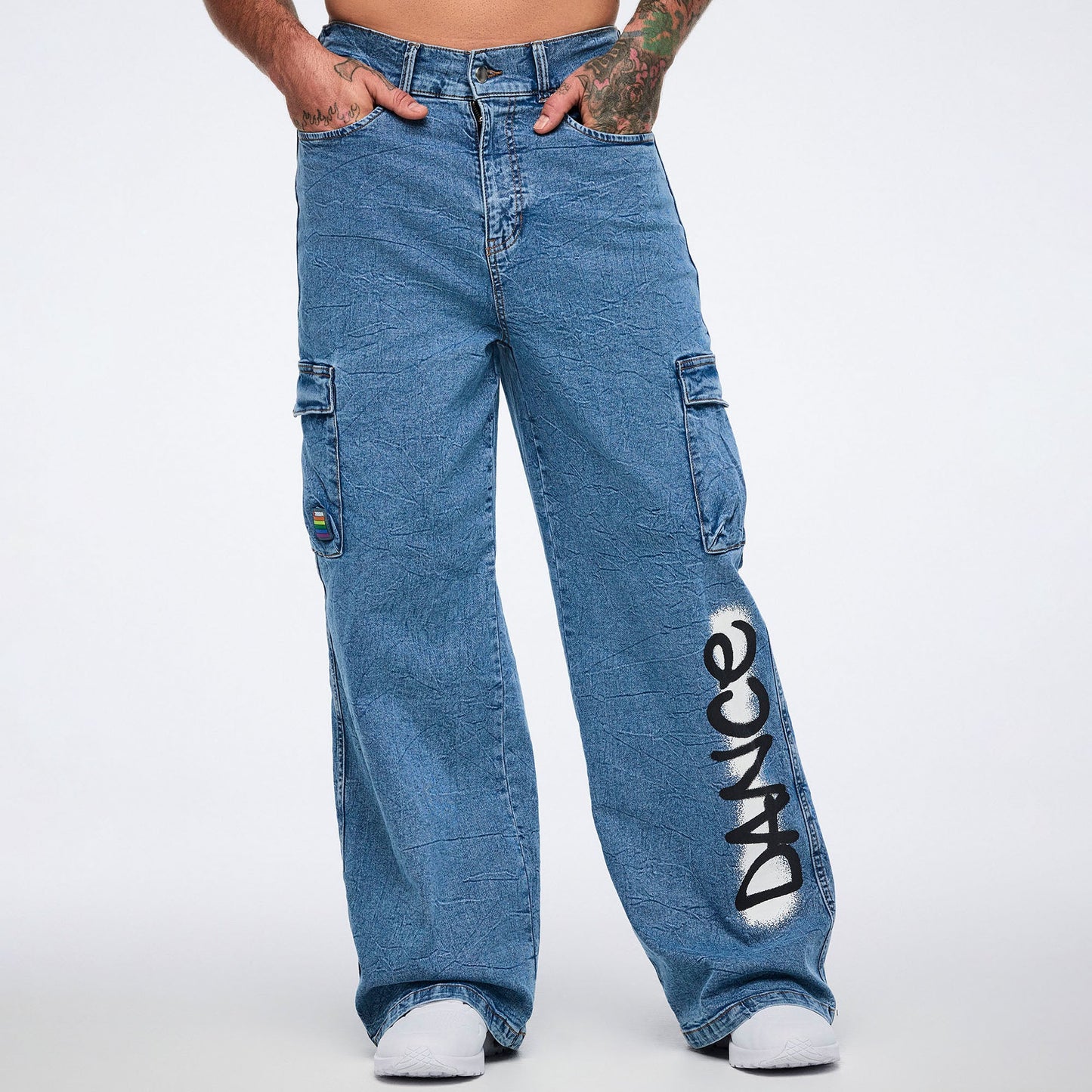 Pride Baggy Denim Cargo Pants Z1B000784