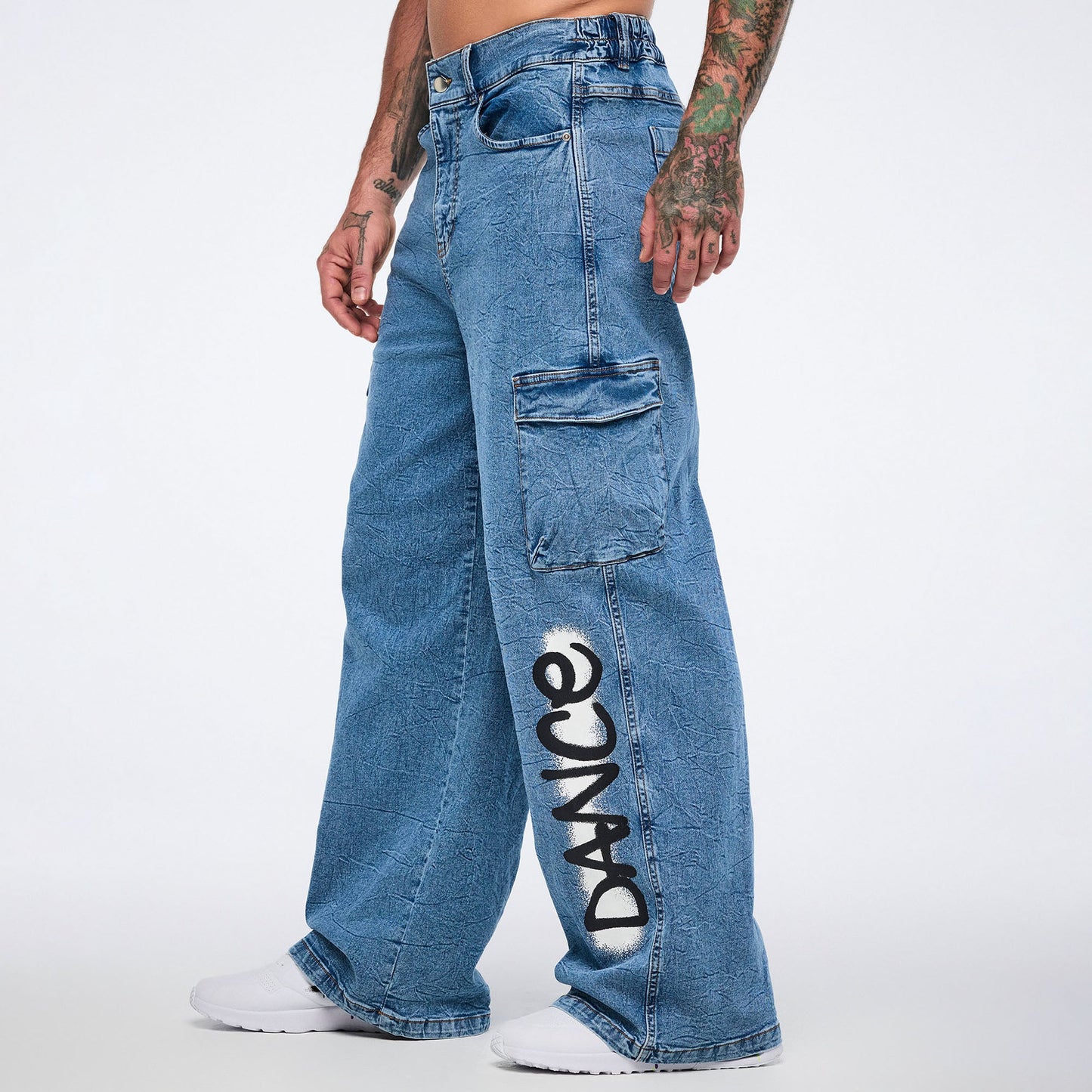 Pride Baggy Denim Cargo Pants Z1B000784