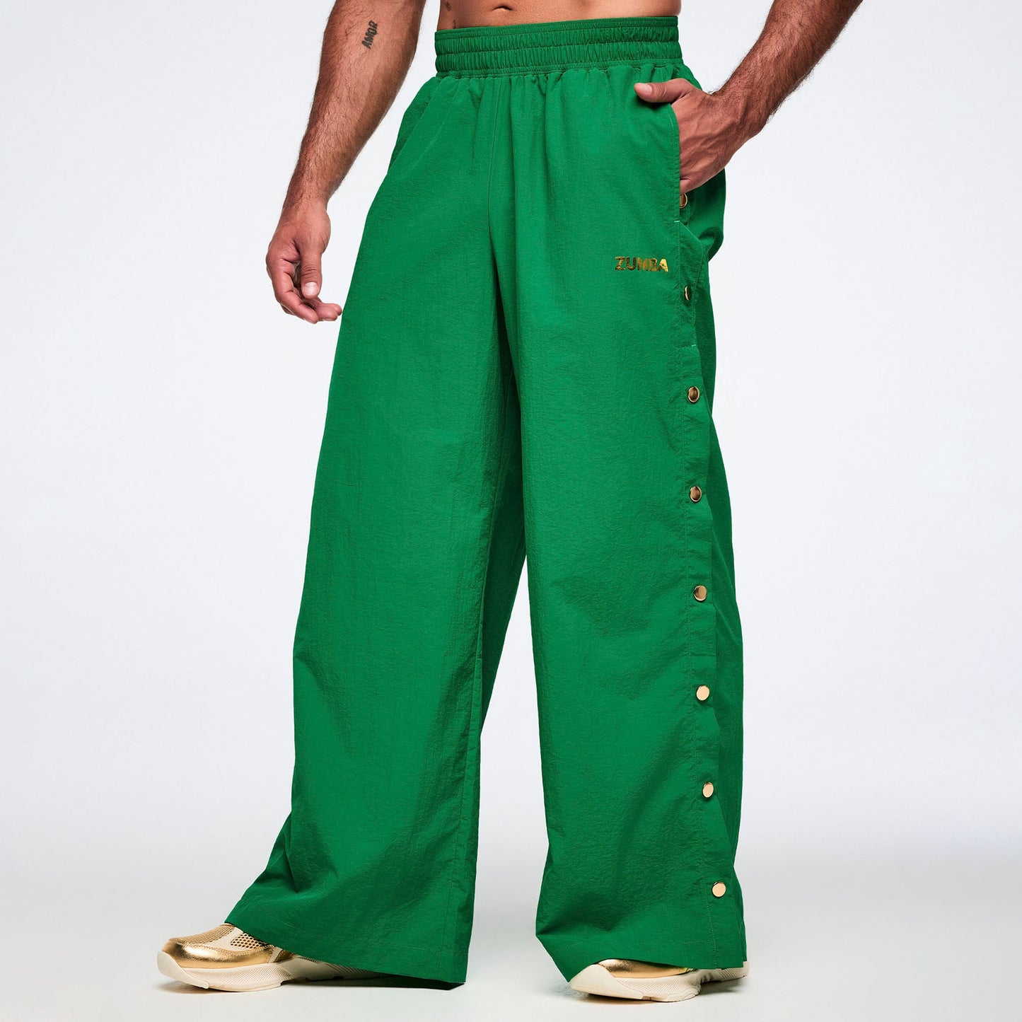 Worldwide Wide Leg Pants With Side Snaps