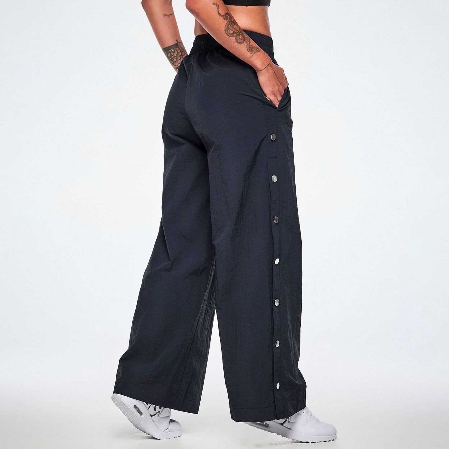 Rock 'n' Roll Wide Leg Pants With Side Snaps Z1B000910