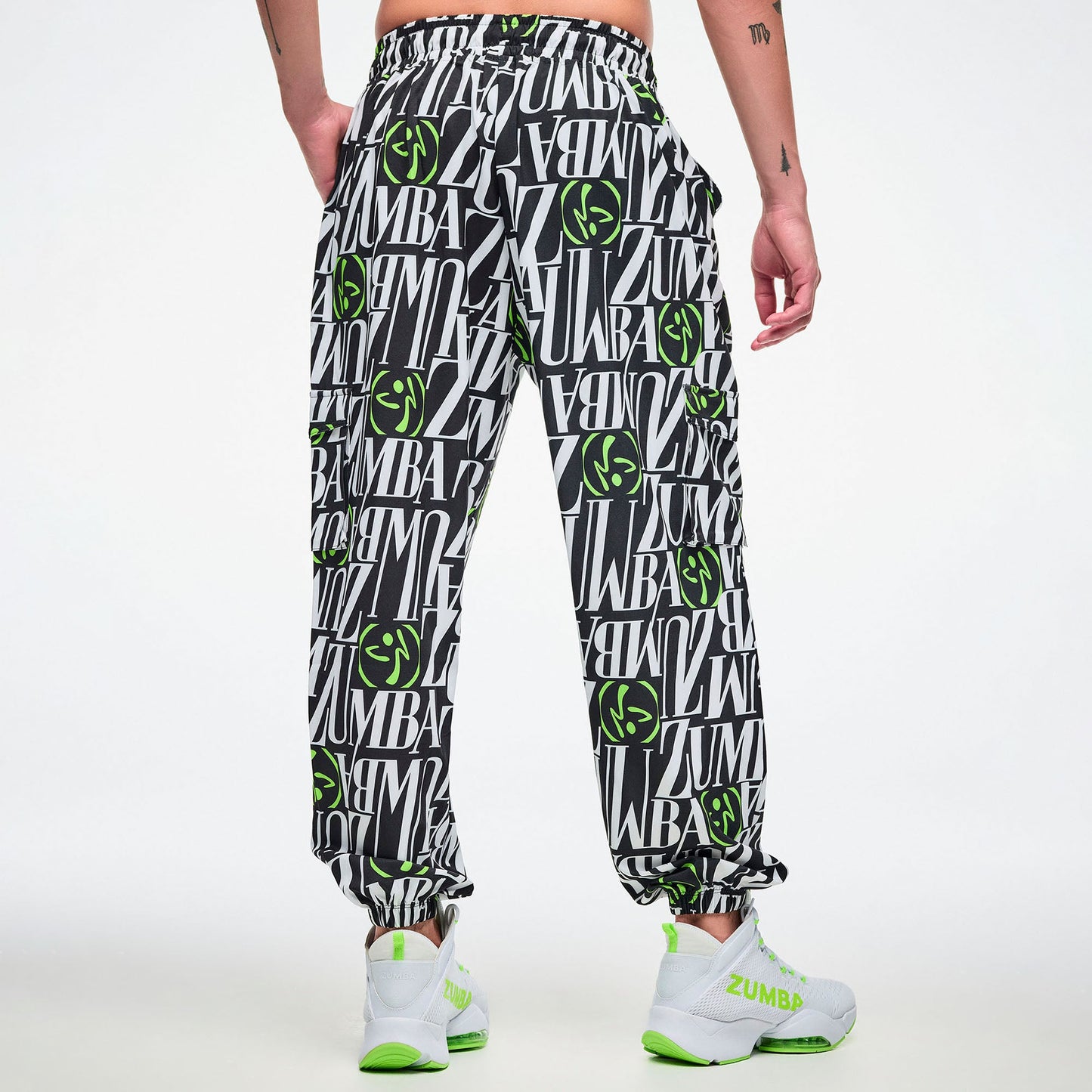 Dale-Z Parachute Cargo Pants - Black/White Z1B000933