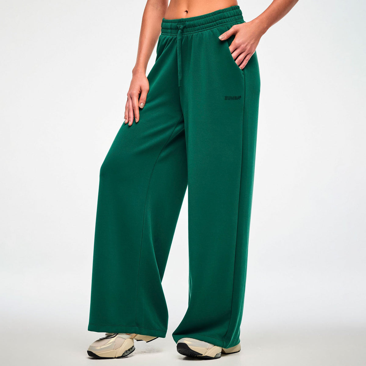 Zumba Modal High Waisted Pants - Teal Tango