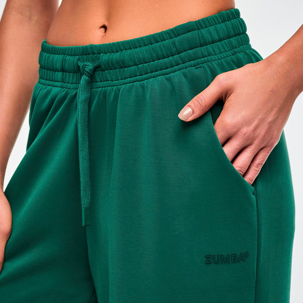 Zumba Modal High Waisted Pants - Teal Tango