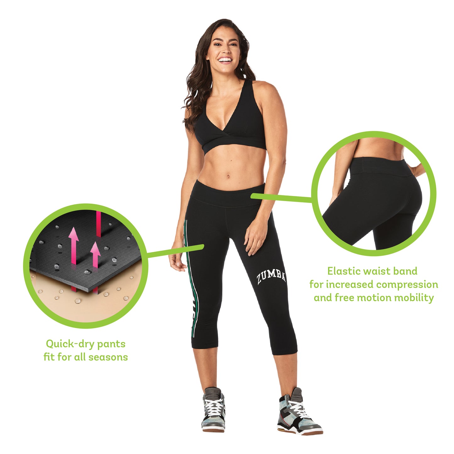 Zumba Attitude Alert Capri Leggings