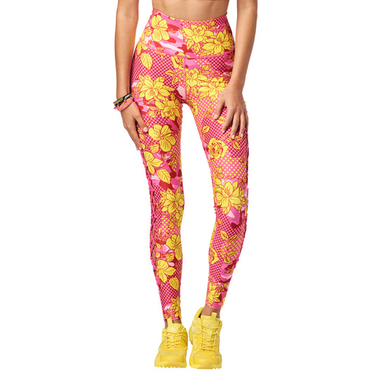 Spread Zumba Love High Waisted Laced Up Leggings