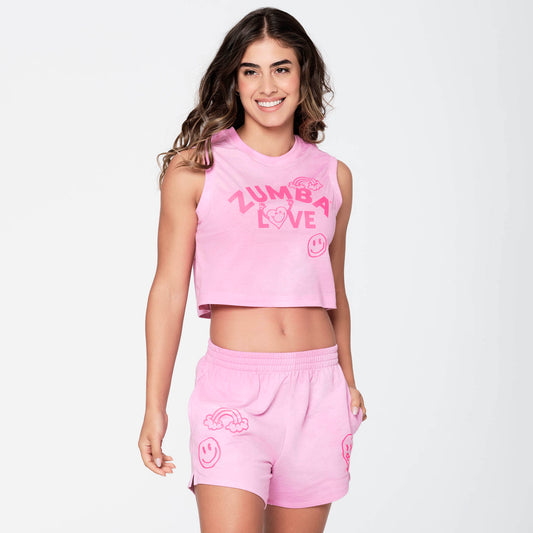 Zumba Love Crew Neck Crop Tank