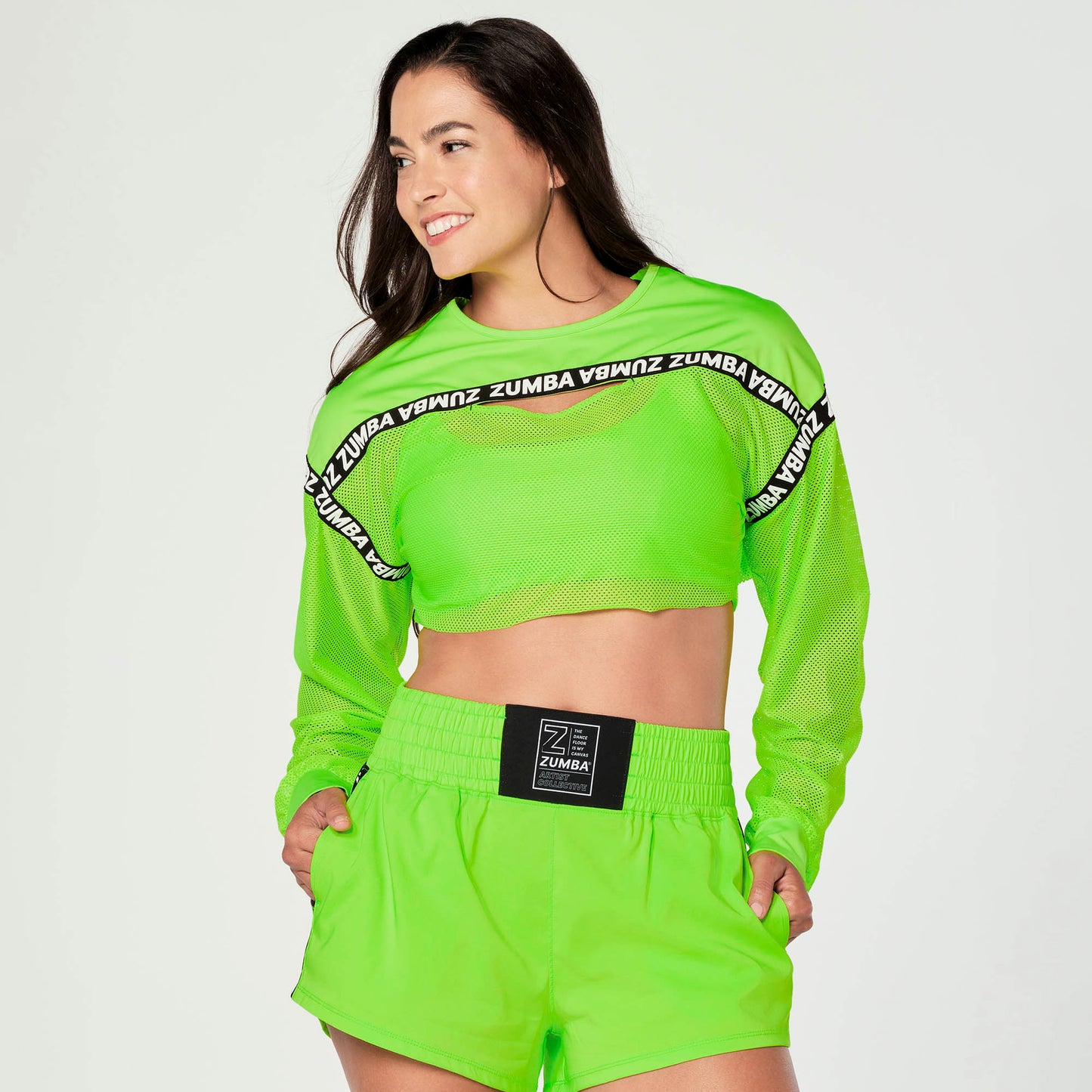 Creatives Unite Long Sleeve Mesh Top –