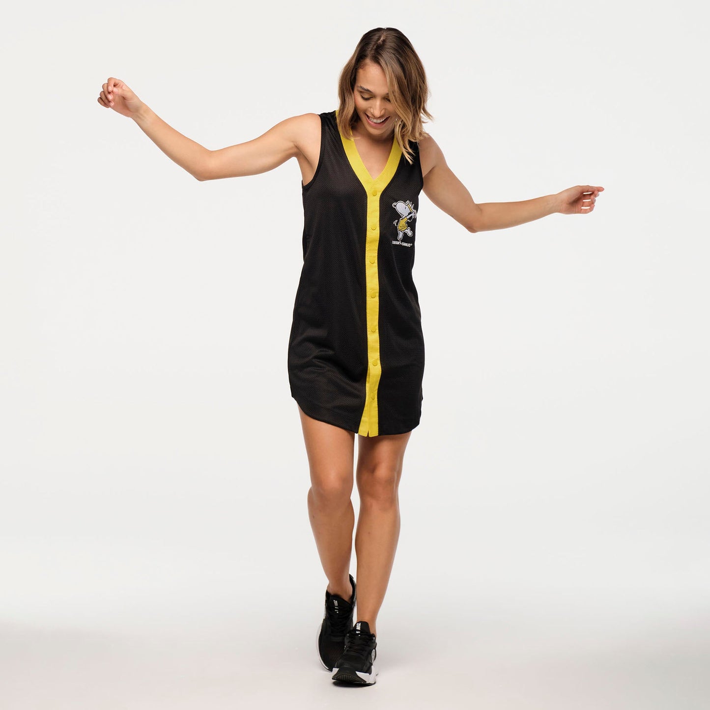 Zumba X Peanuts Sleeveless Baseball Jersey Dress