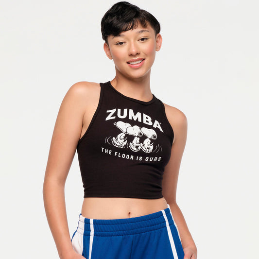 Zumba X Peanuts High Neck Mid Crop Tank