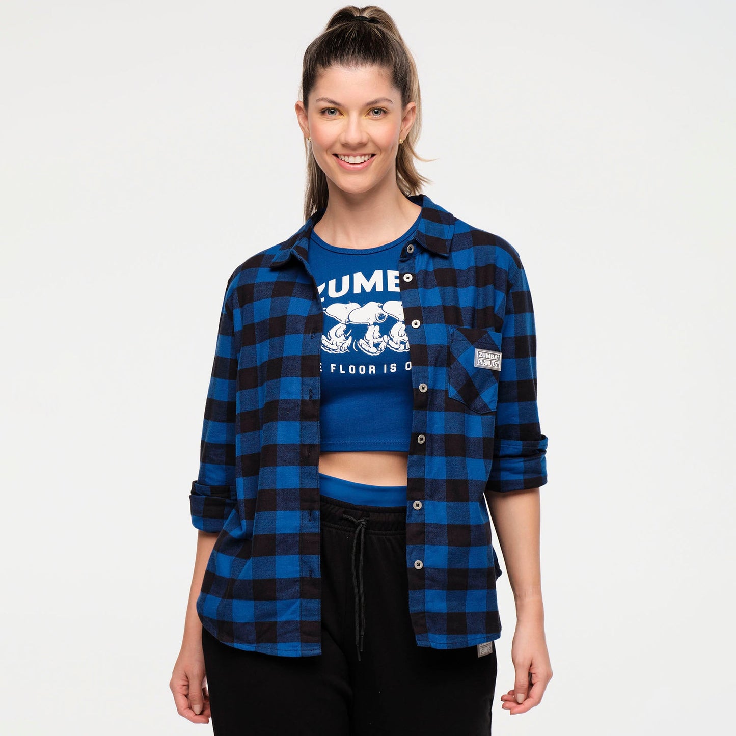 Zumba X Peanuts Long Sleeve Button Down