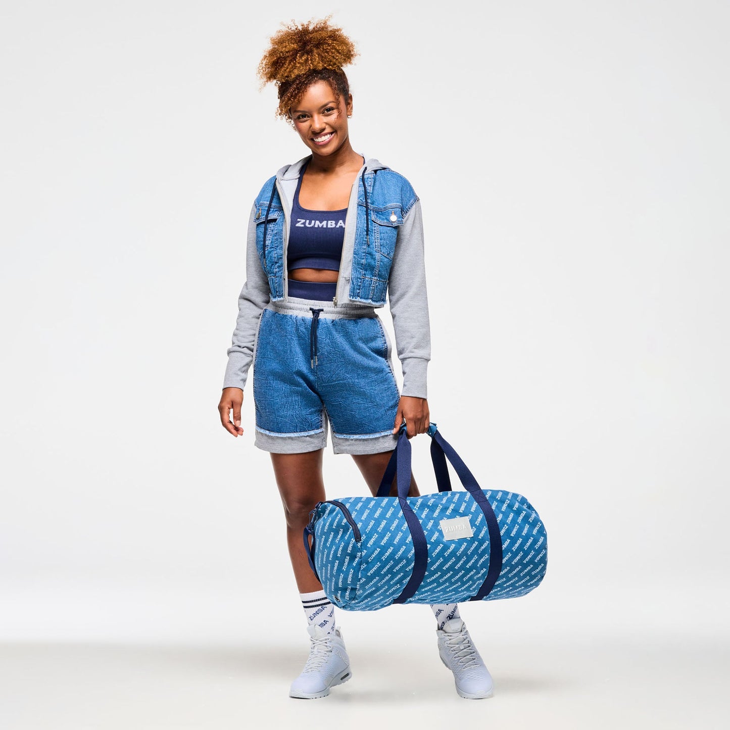 Blue Jean Crop Pullover Hoodie