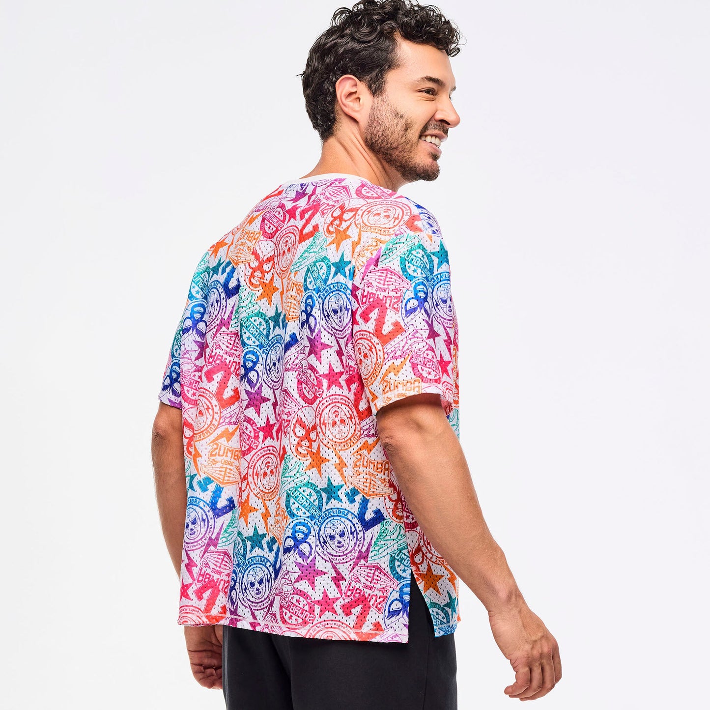 Zumba Libre Boxy Mesh Top With Side Slits