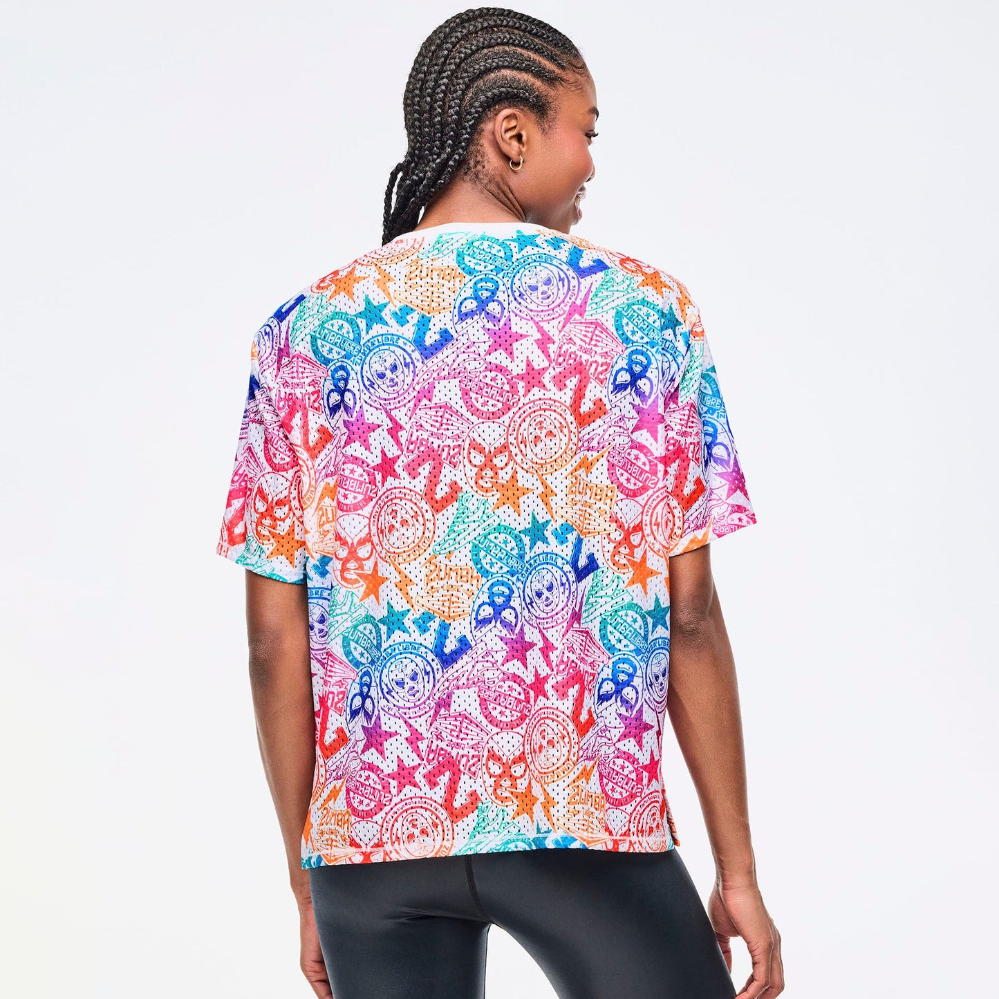 Zumba Libre Boxy Mesh Top With Side Slits