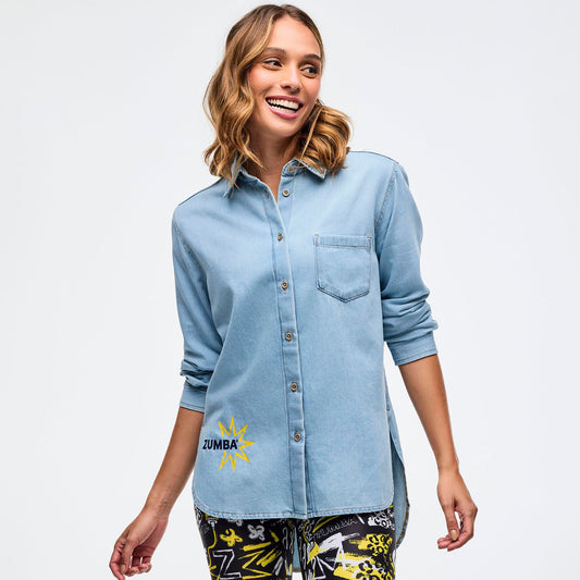 Sizzlin' Long Sleeve High Low Button Down