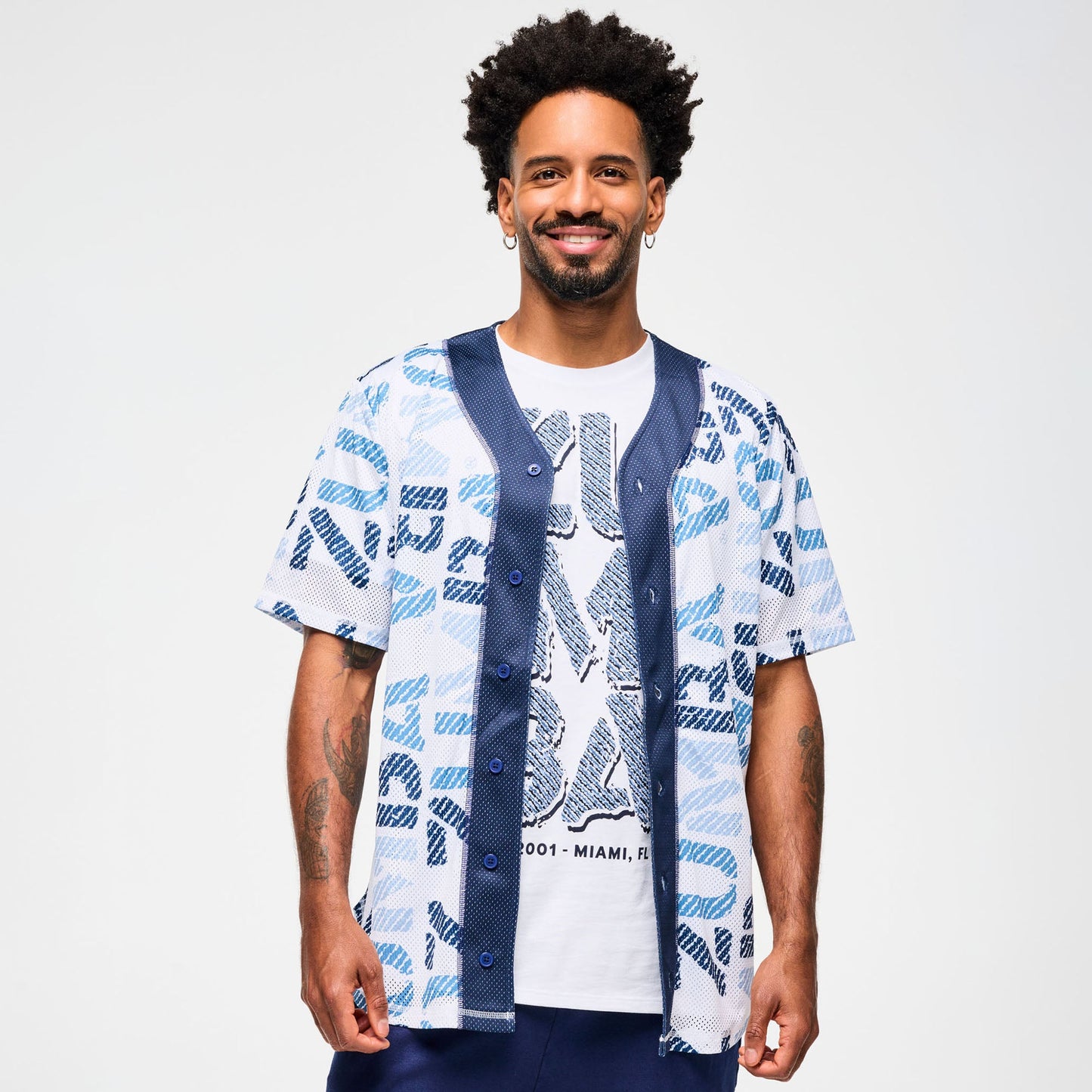 Blue Jean Baseball Button-Up Jersey