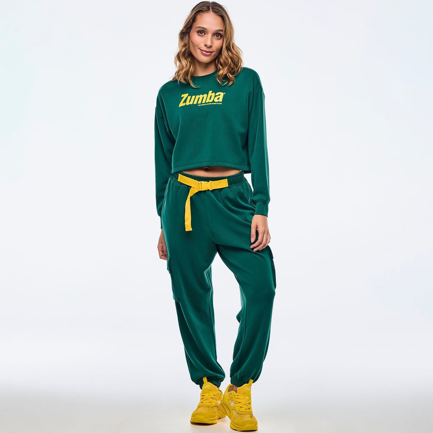 Apres Zumba Long Sleeve Oversized Crop Top