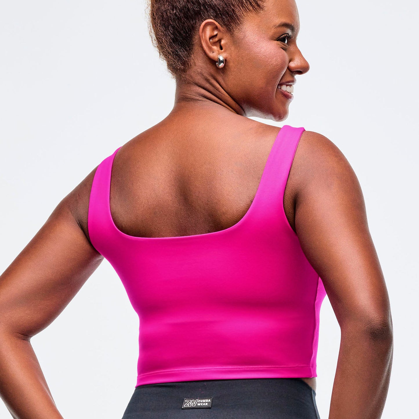 Sizzlin' Square Neck Crop Tank With Shelf Bra