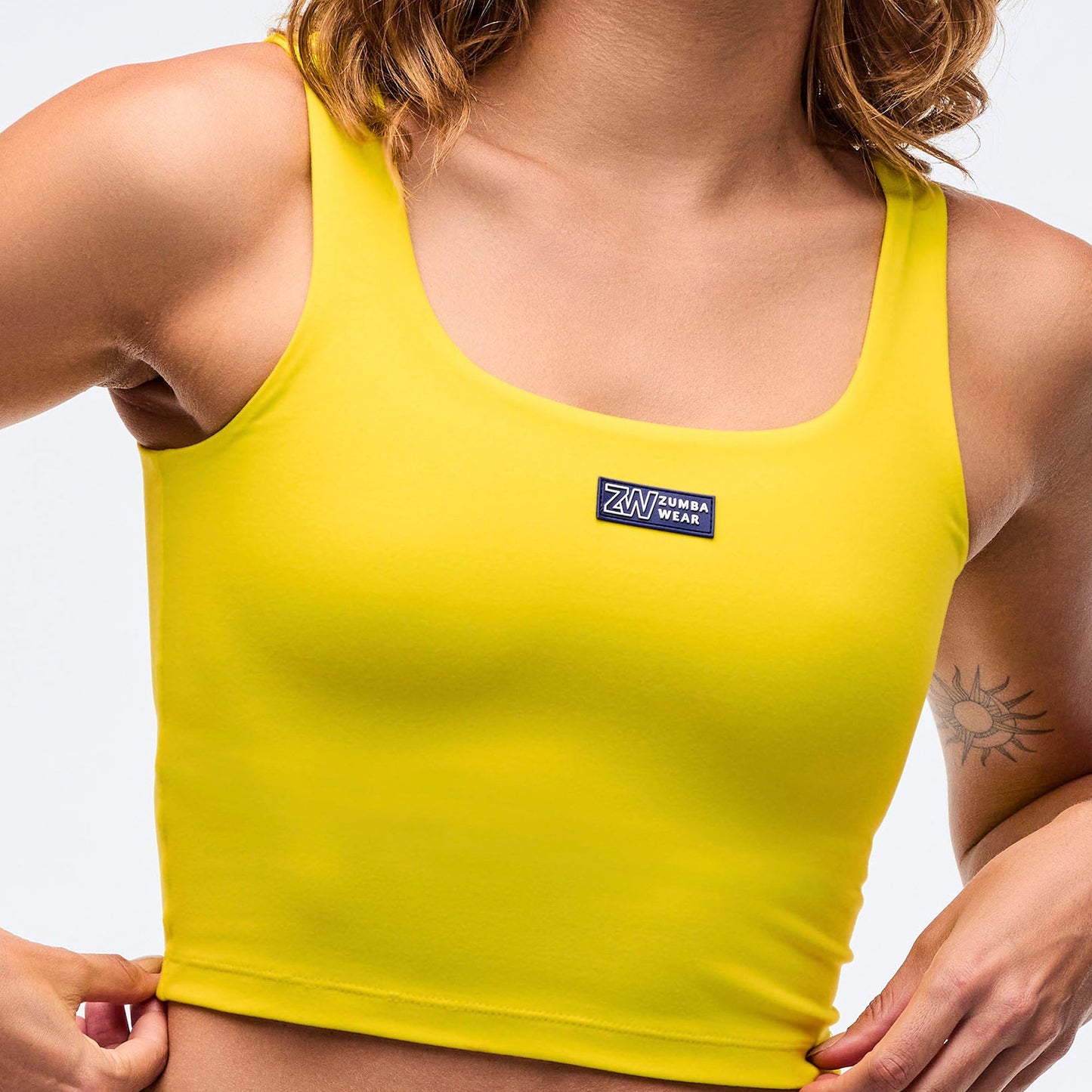 Sizzlin' Square Neck Crop Tank With Shelf Bra