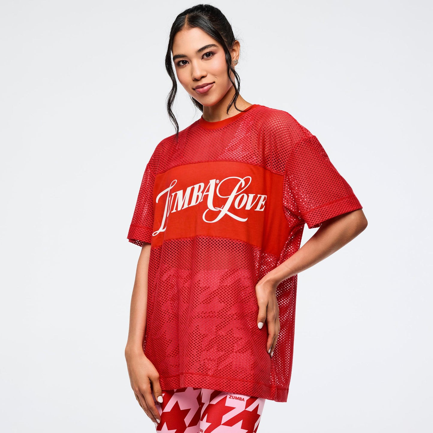 Zumba Amour Boxy Mesh Top