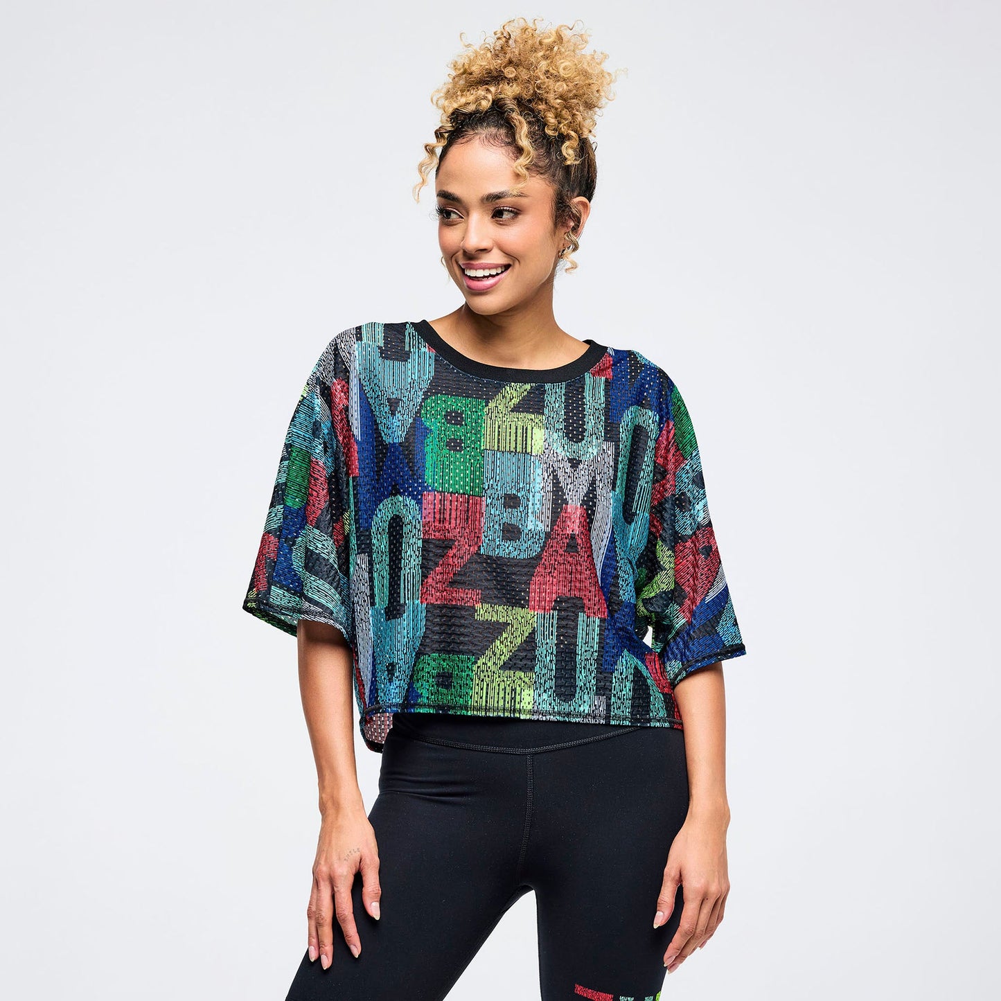 Latin Movement Boxy Dolman Crop Top Z1T001098