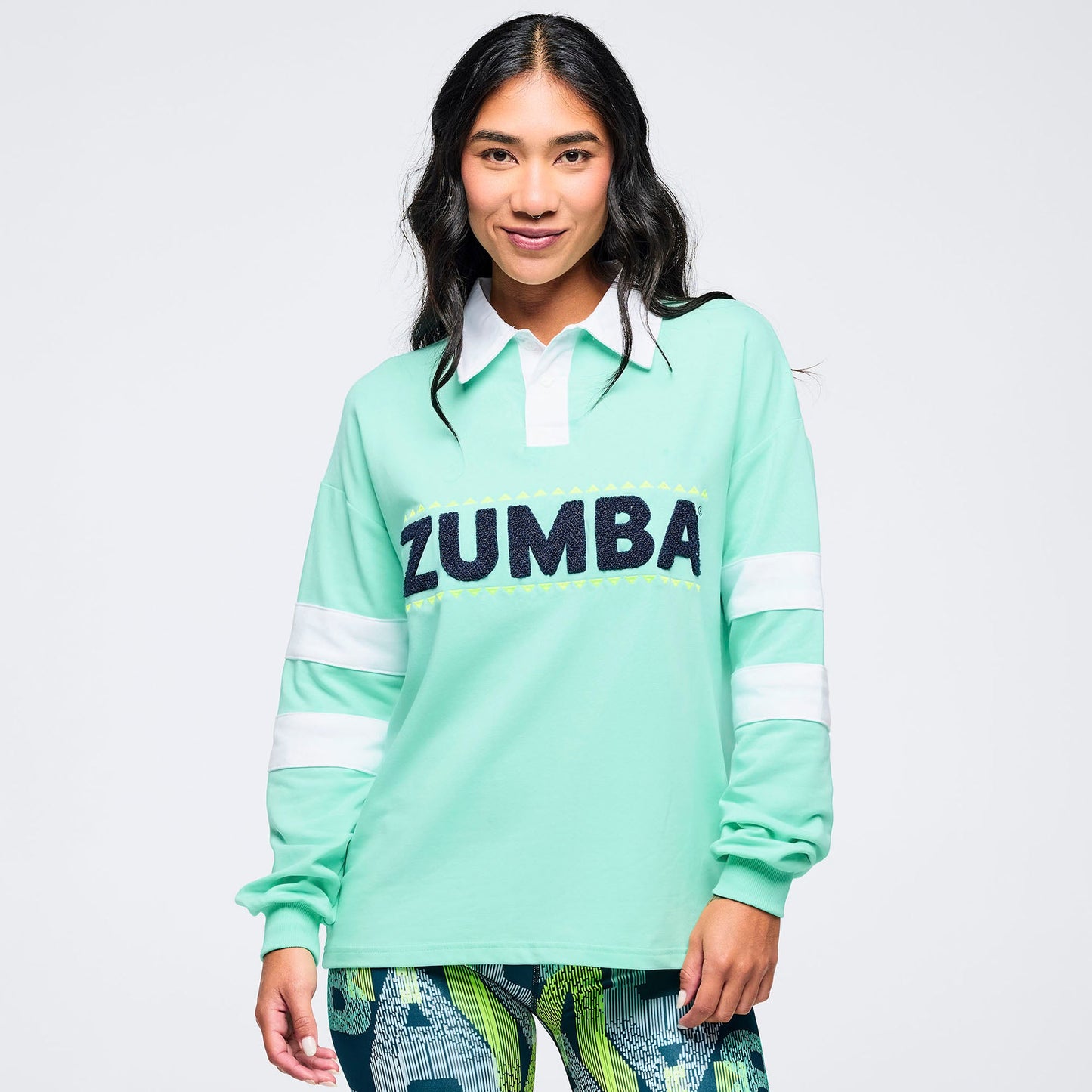 Latin Movement Long Sleeve Polo Z1T001105