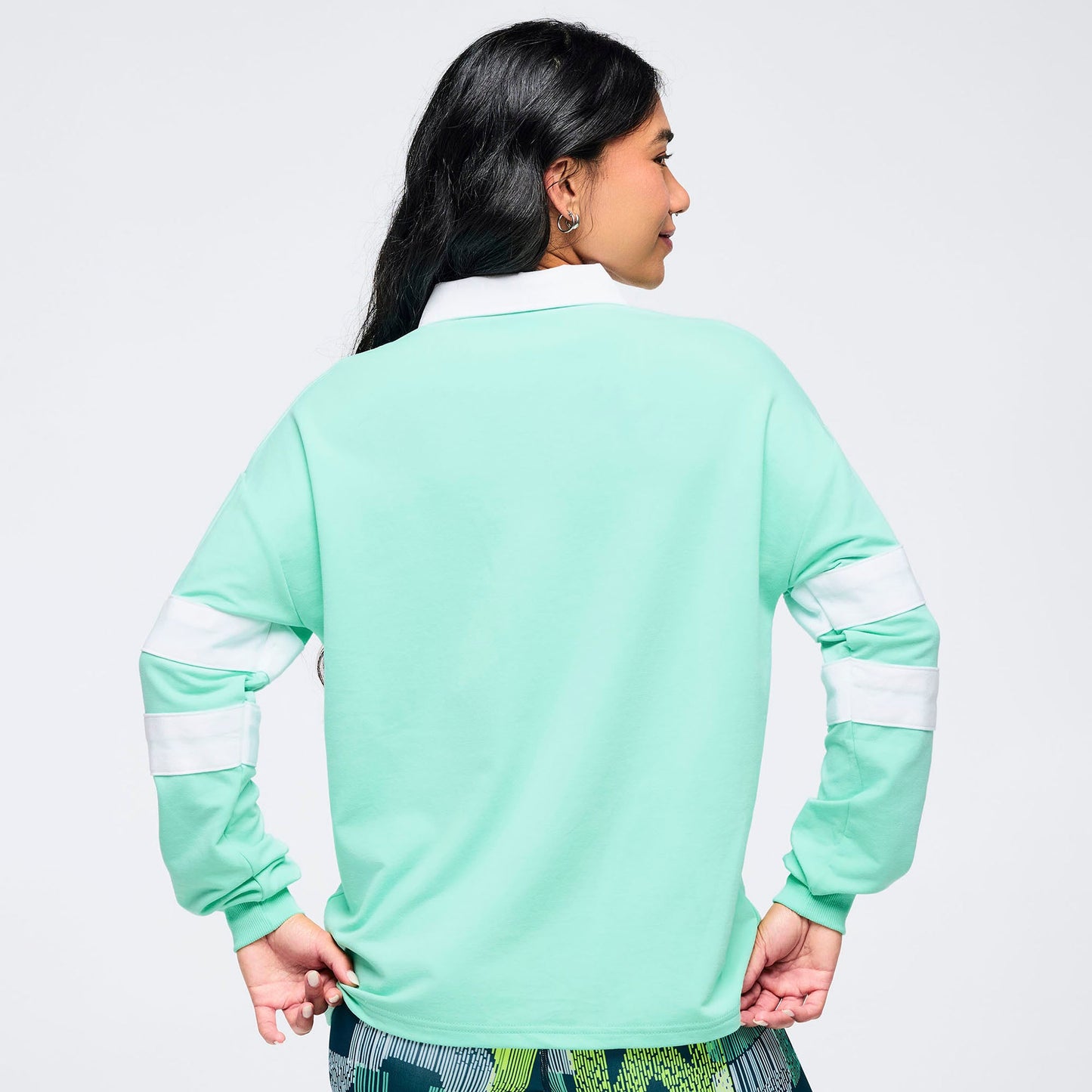 Latin Movement Long Sleeve Polo Z1T001105