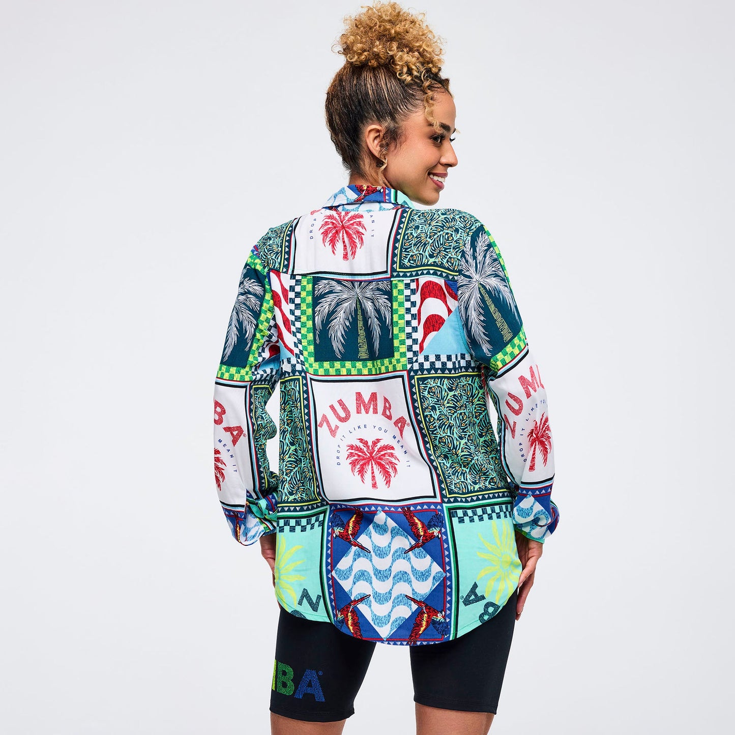 Latin Movement Long Sleeve Button Down Z1T001106