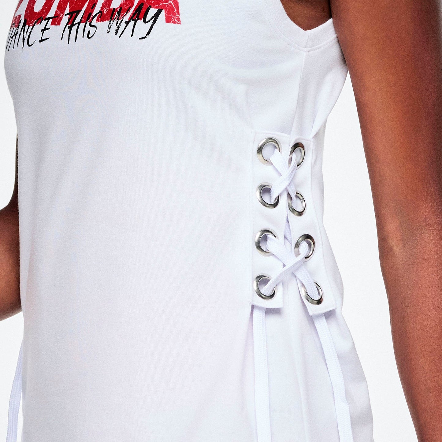 Rock 'n' Roll Tank With Lace Up Detail Z1T001289