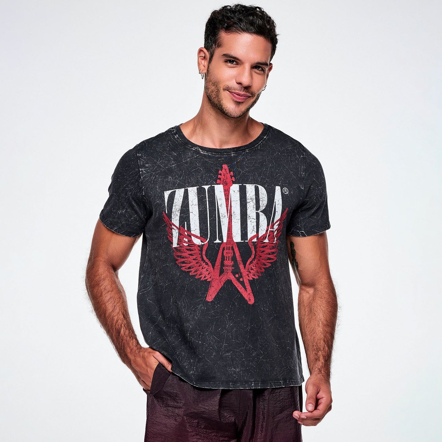Rock 'n' Roll Loose Crew Neck Tee Z1T001302
