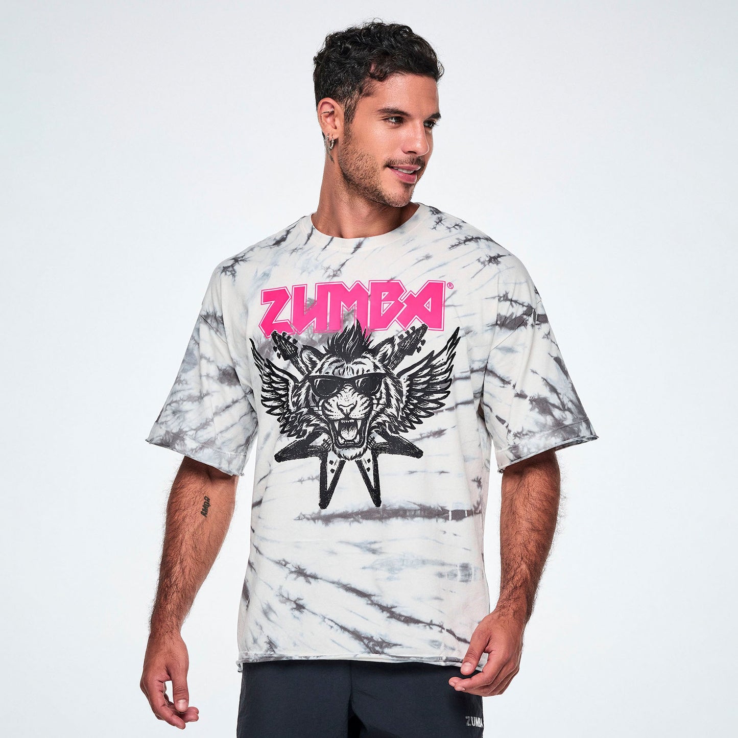 Rock 'n' Roll Oversized Drop Shoulder Tee Z1T001303