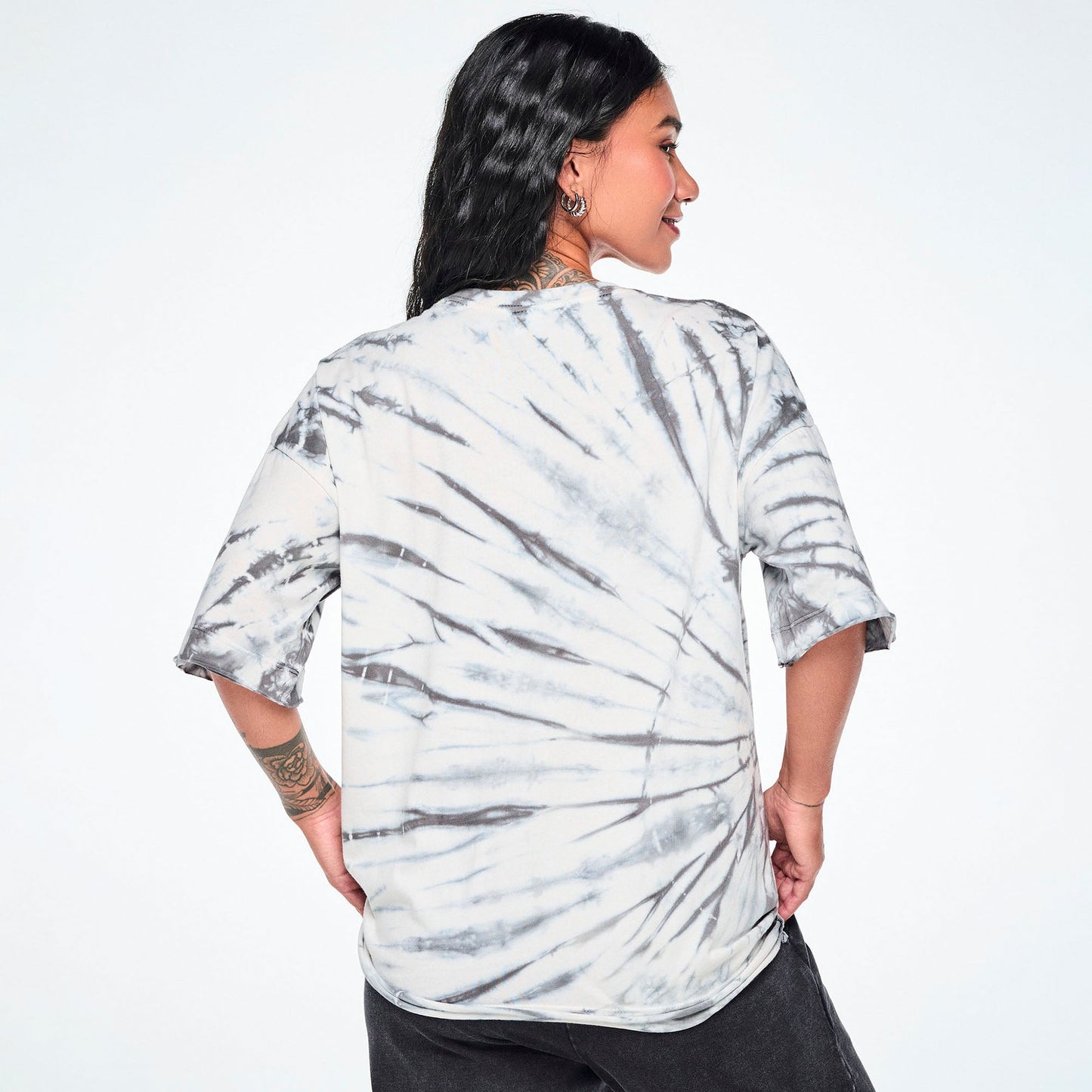 Rock 'n' Roll Oversized Drop Shoulder Tee Z1T001303