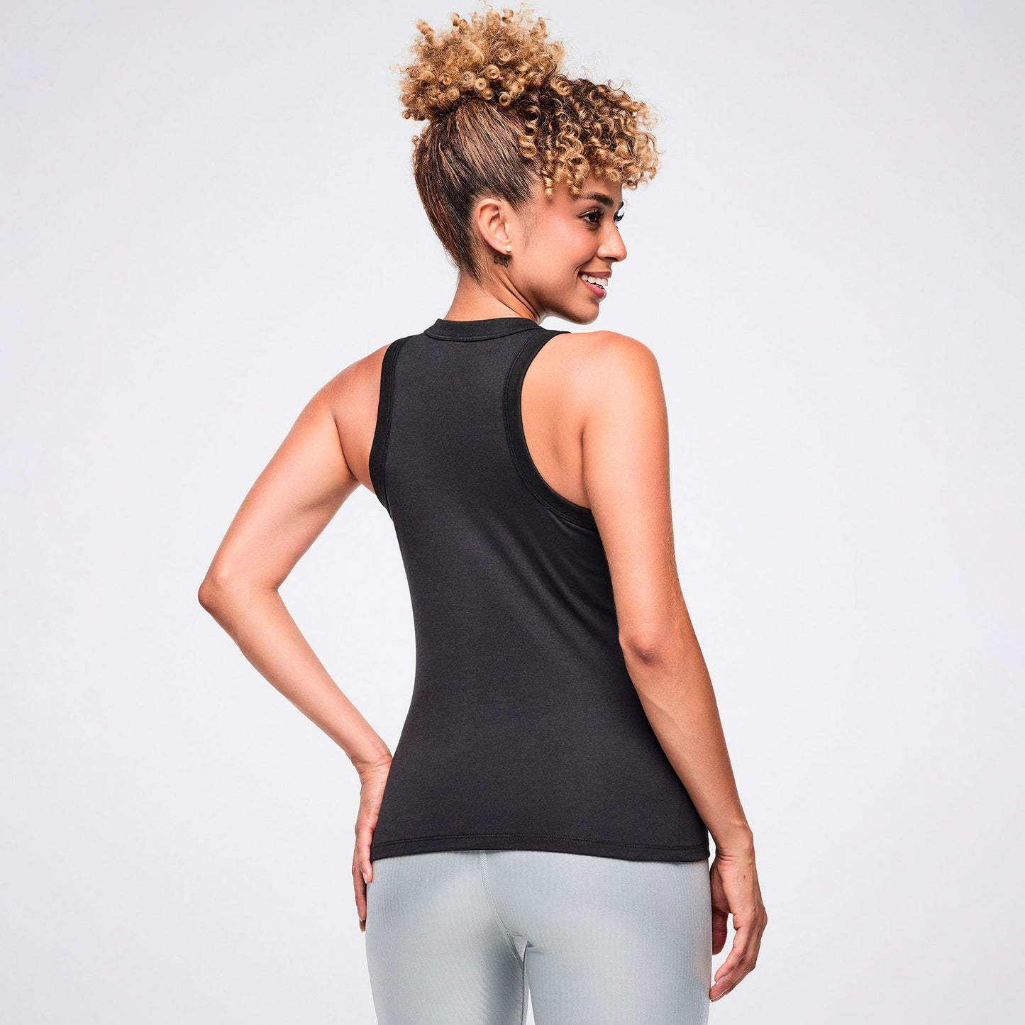 Dale-Z High Neck Racerback Tank - Black Z1T001313