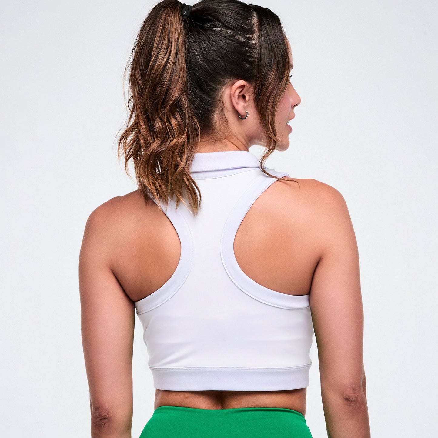 Colour Spree Crop Racerback Polo