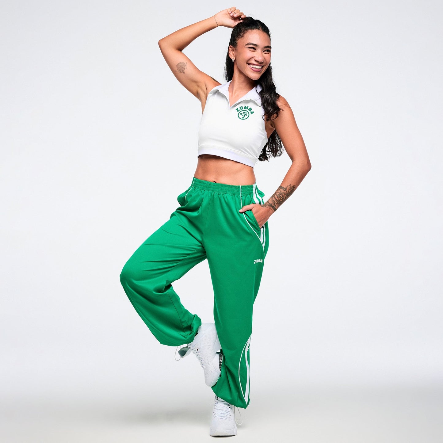 Colour Spree Crop Racerback Polo