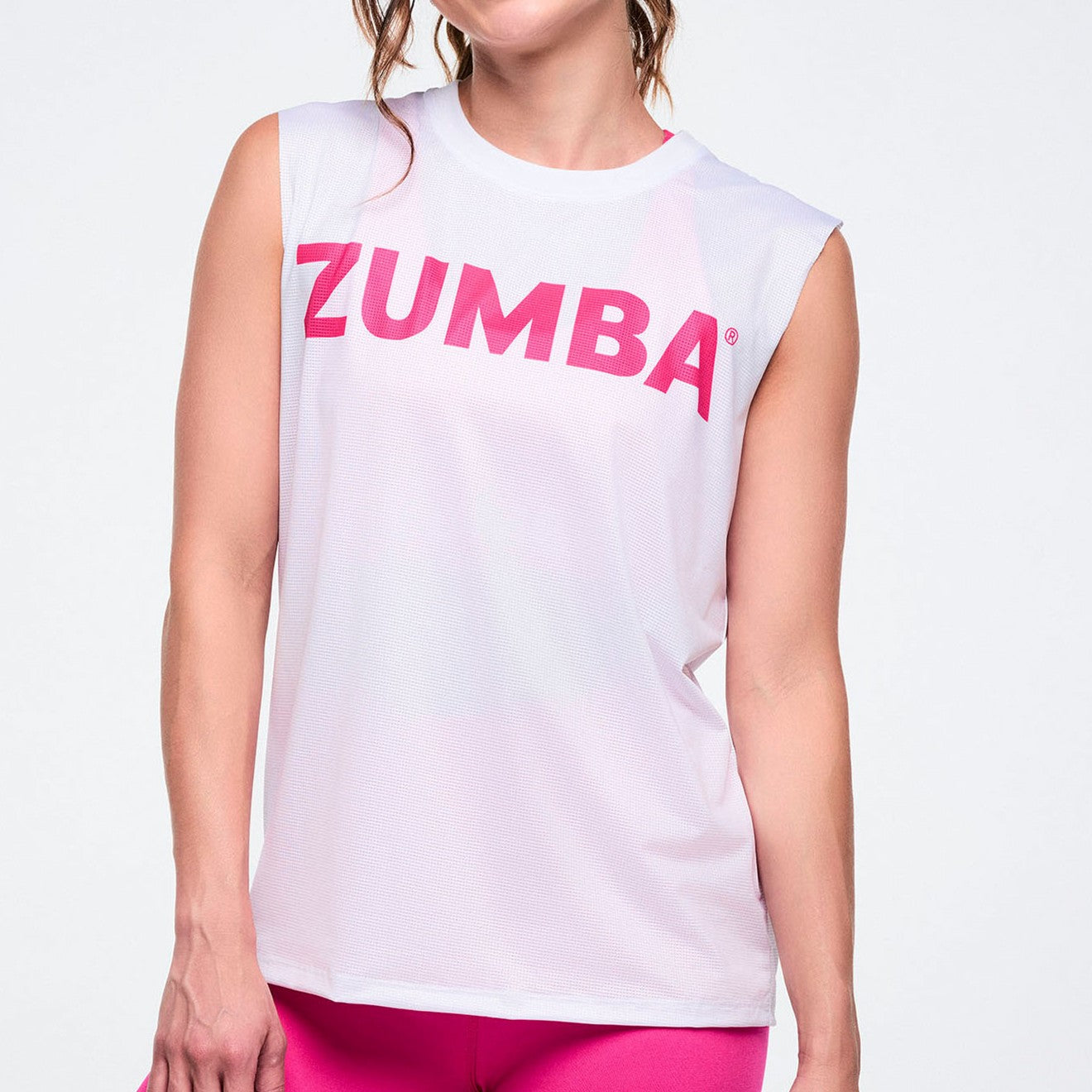 Colour Spree Mesh Crew Neck Muscle Tank
