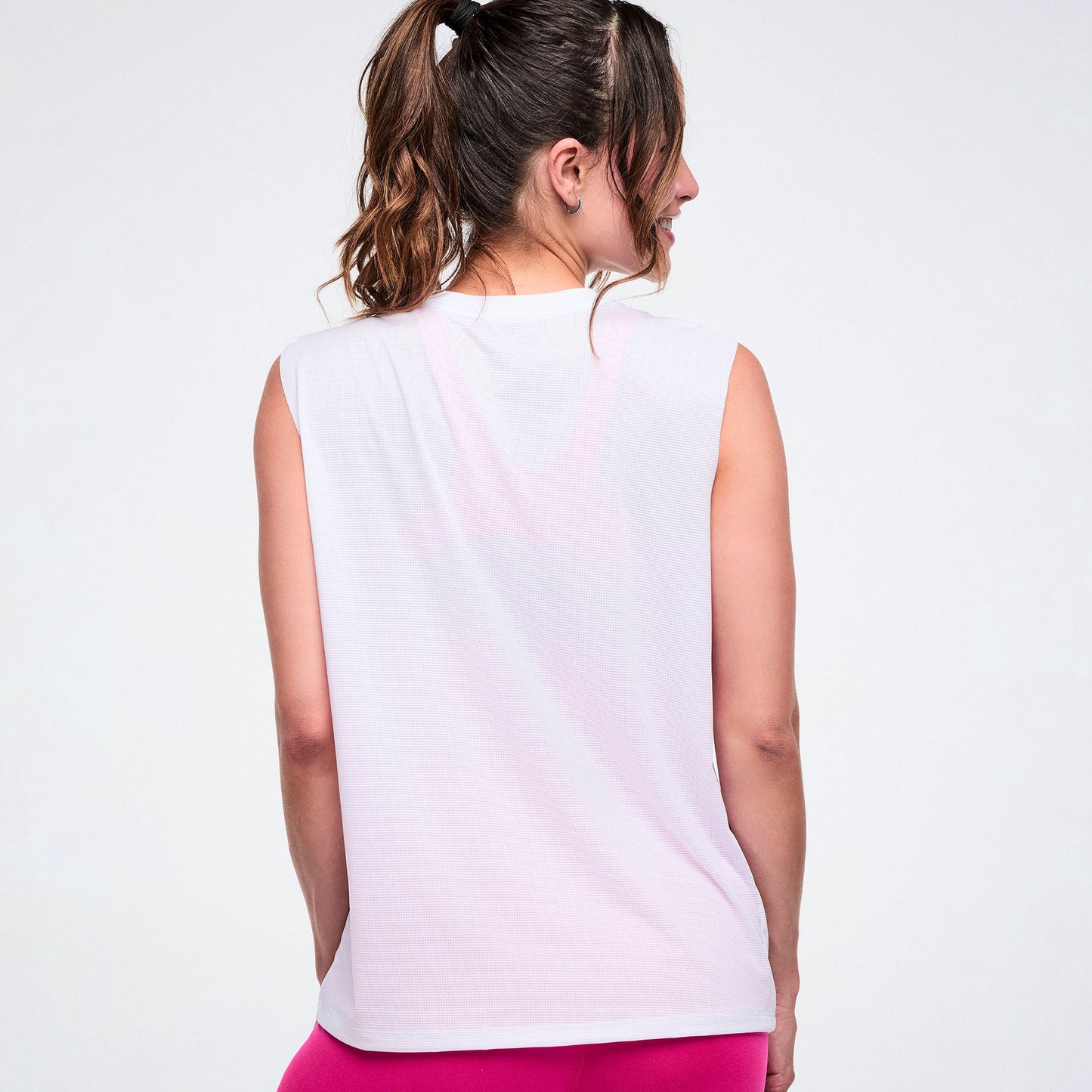 Colour Spree Mesh Crew Neck Muscle Tank